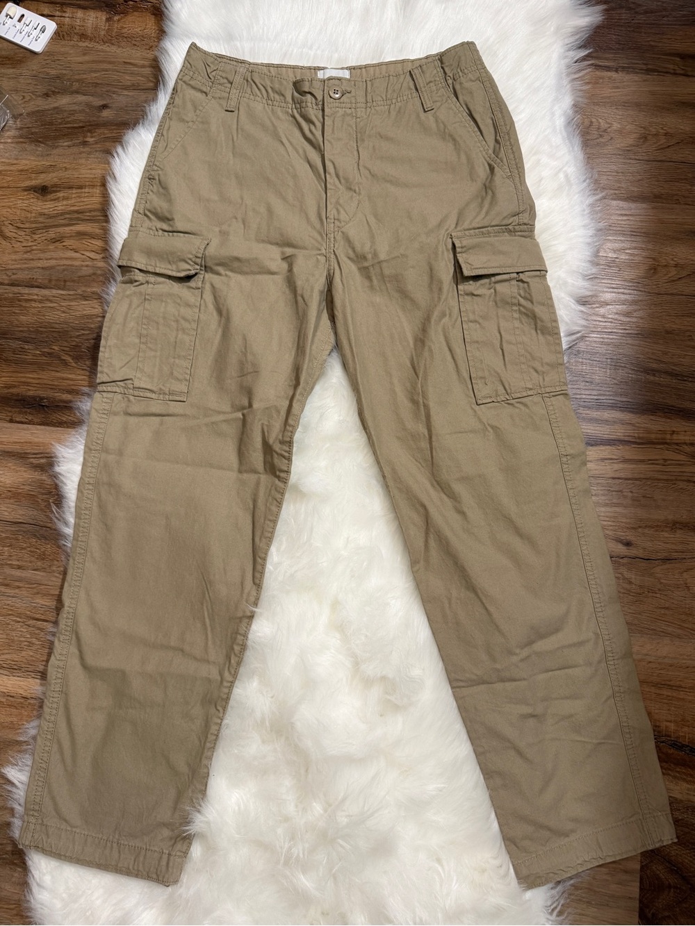 H&M Khaki Cargo Pants Regular Fit Size 30 NWOT